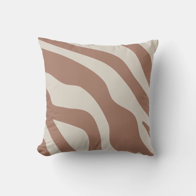 Cojín Decorativo Retro Resumen Mocha Mousse 01 (Anverso)