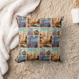 Cojín Decorativo Retro San Francisco Patchwork