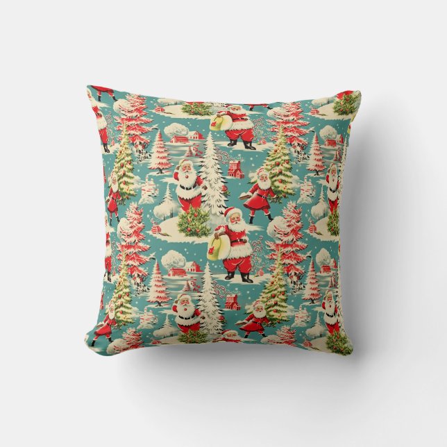 Cojín Decorativo Retro Santa Wonderland 2 (Anverso)
