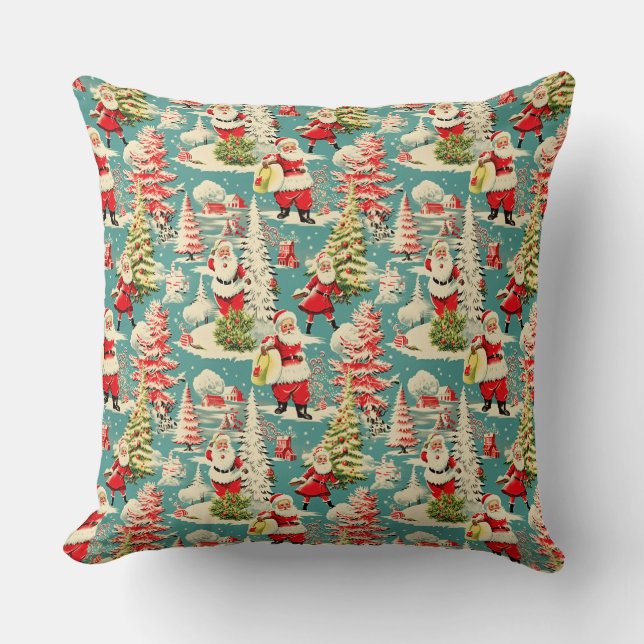 Cojín Decorativo Retro Santa Wonderland 2 (Anverso)