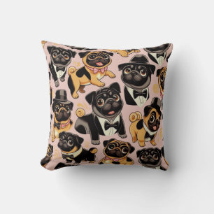 Cojín Decorativo Retro Seamless Cum Pug
