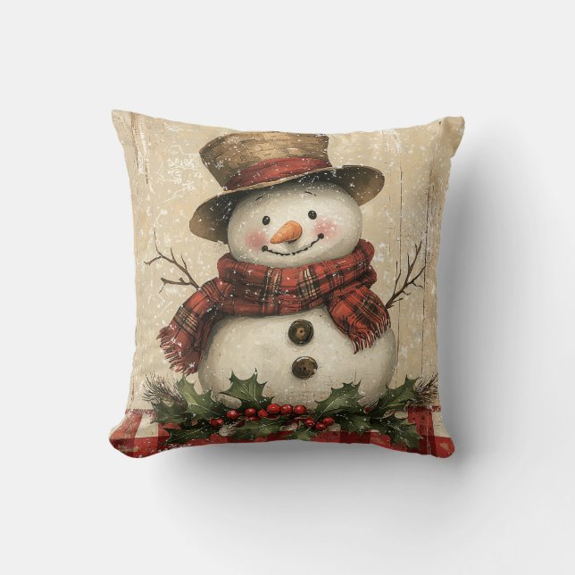 Cojín decorativo Retro Snowman (Anverso)