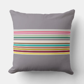 Cojín decorativo Retro Stripe - Énfasis geométrico