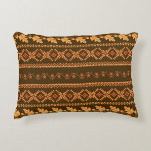 Cojín Decorativo Retro Striped Otumn Cross Stitch