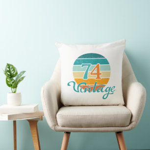 Cojín Decorativo Retro Sunset 74 Vintage Distressed