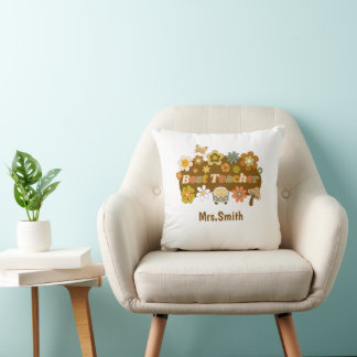 Cojín Decorativo Retro Teacher THrow Pillow
