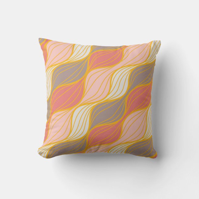 Cojín Decorativo  retro Throw Pillow (Anverso)