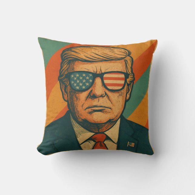 Cojín Decorativo Retro Trump (Anverso)