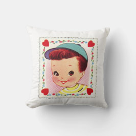 Cojín Decorativo Retro Valentine Chica y niño