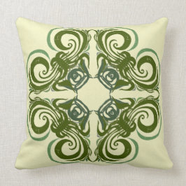Cojín Decorativo Retro verde curvado
