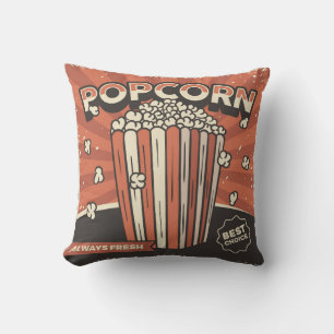 Cojín decorativo retro vintage Fiesta de palomitas