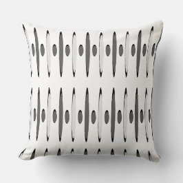 Cojín Decorativo Retrofuturismo gris negro Diseñador Retro Moderno