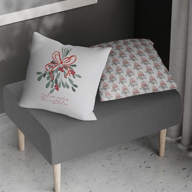 Cojín Decorativo Reúnete conmigo bajo el mistletoe (Subido por el creador)
