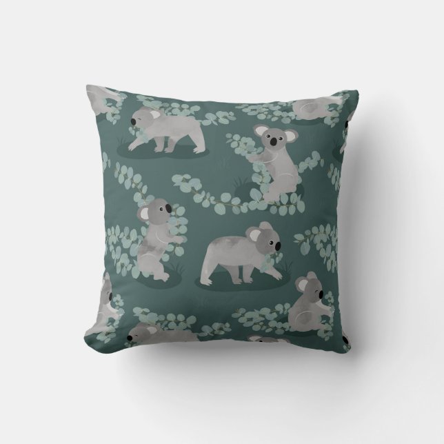 Cojín Decorativo Reunión de la koala (Anverso)