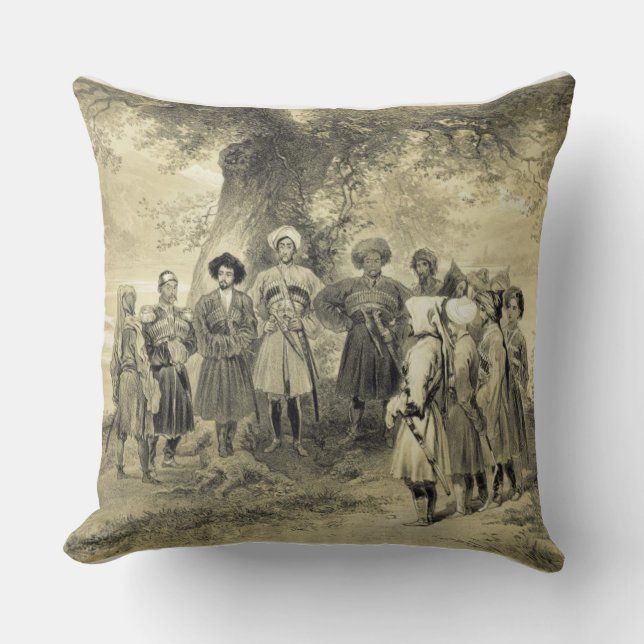 Cojín Decorativo Reunión de los príncipes de Tcherkesse, valle de (Anverso)