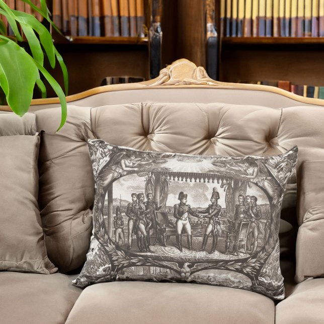 Cojín Decorativo Reunión de Napoleón Alejandro I Historia francesa (Subido por el creador)