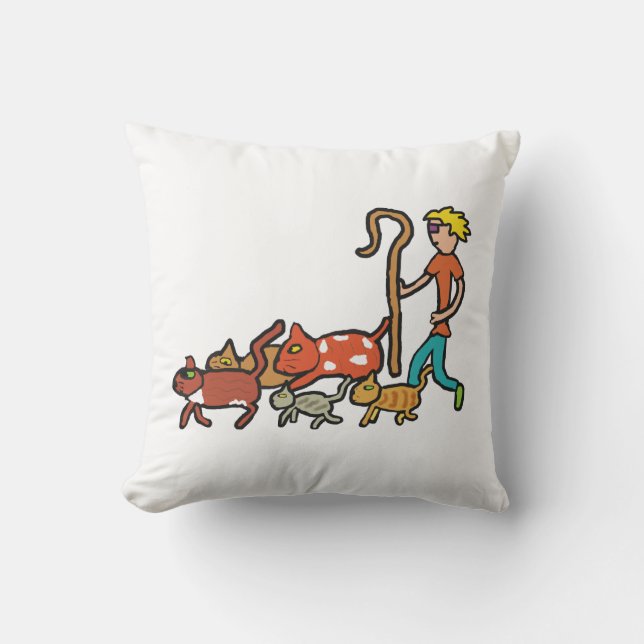 Cojín Decorativo Reunir Gatos (Anverso)