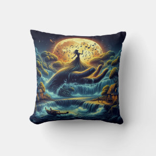 Cojín Decorativo Reverie bajo la luz de la luna – Paisaje de ensueñ