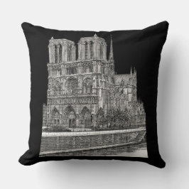 Cojín Decorativo Reversible Bicolor Elegante Notre Dame de París