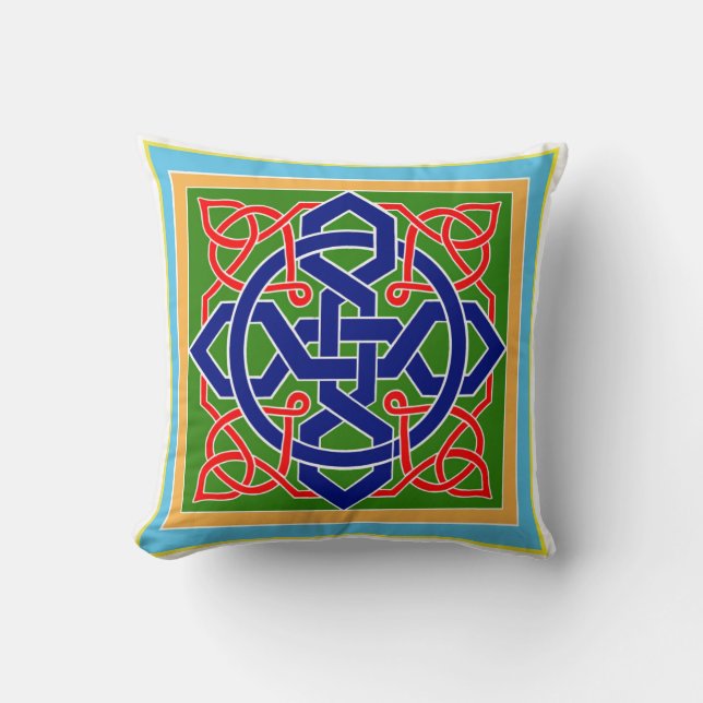Cojín decorativo reversible de la calzada celta (Anverso)