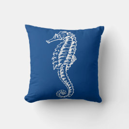 Cojín decorativo reversible del caballito de mar