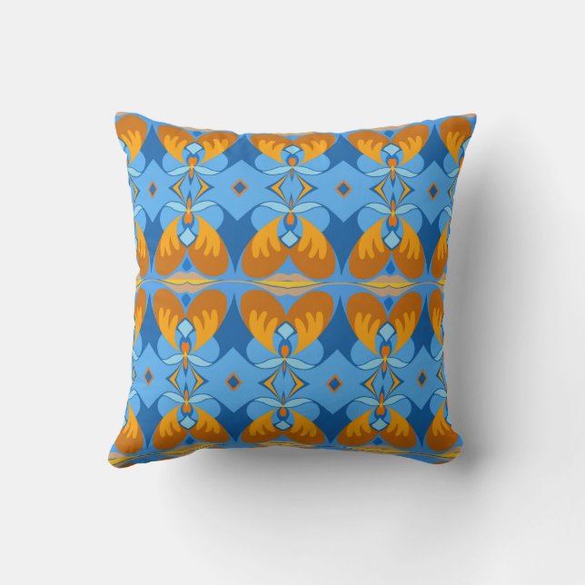Cojín decorativo reversible del cielo naranja (Reverso)