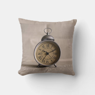 Cojín Decorativo Reversible del reloj de alarma antiguo
