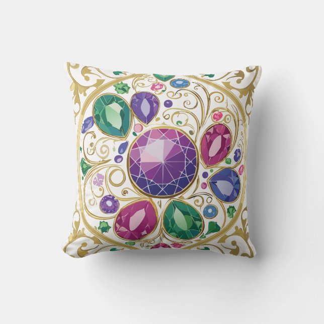 Cojín Decorativo Reversible Gem Boho Pillow (Anverso)