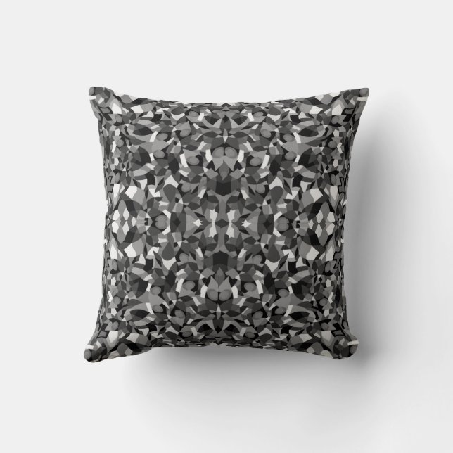Cojín Decorativo Reversible geométrico negro (Reverso)