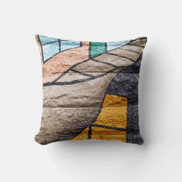 Cojín Decorativo Reversible graffiti abstracto de color sobre una a