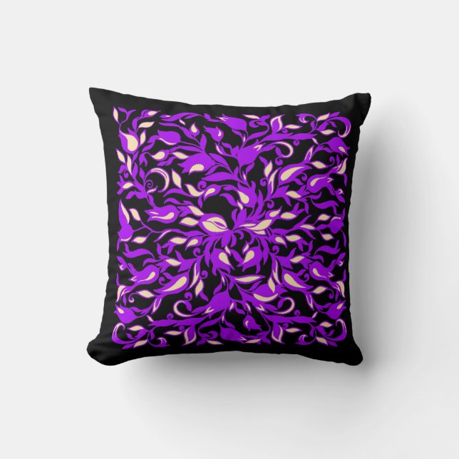 Cojín decorativo reversible Lilac Shower (Anverso)