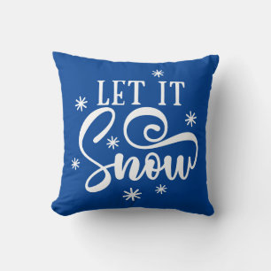 Cojín Decorativo Reversible Que Nieva Con Copos De Nieve