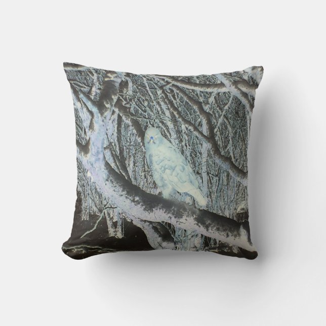 Cojín Decorativo Reversible Spooky Buzzard en la rama (Anverso)