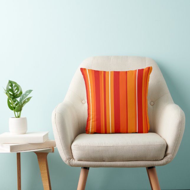 Cojín Decorativo Revolución retro con franjas retro groovy (Silla)