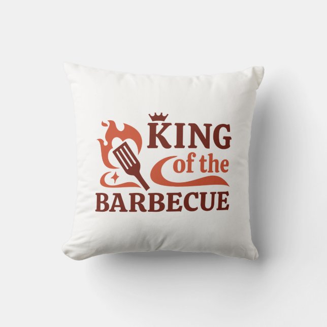 Cojín Decorativo Rey De La Barbacoa (Anverso)