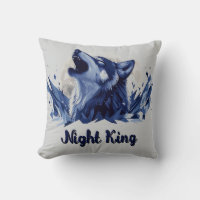 Rey de la noche - Lobo aullante con la luna