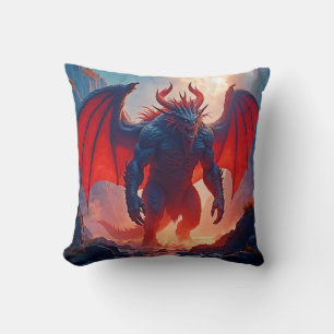 Cojín Decorativo Rey Demonio: Arte de Sombra de Dragón Eterno