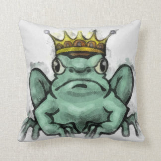 Cojín Decorativo Rey juguetón Illustration Pillow de la rana