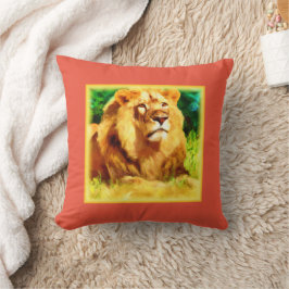 Cojín Decorativo Rey León En El Bosque. ¡Hazte con una en Zazzle