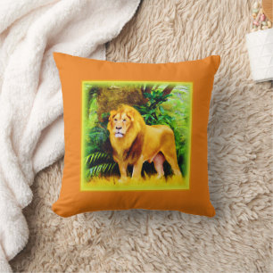 Cojín Decorativo Rey León En La Selva. ¡Hazte con una en Zazzle