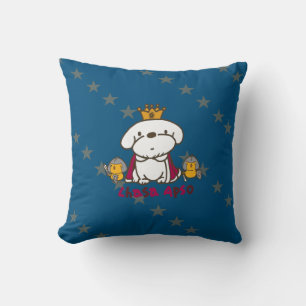 Cojín Decorativo rey Lhasa Apso y pollitos Knight