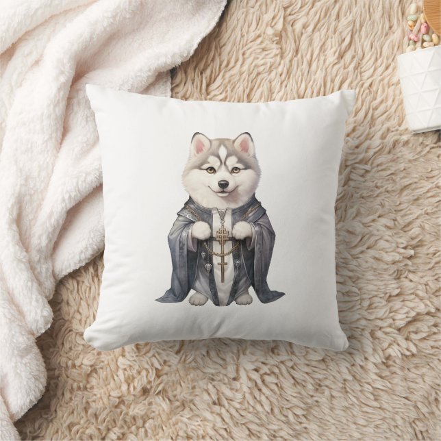 Cojín Decorativo Rey sacerdote Perro Husky Siberiano (Manta)