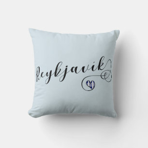 Cojín Decorativo Reykjavík, Cushion de lanzamiento de corazón, Isla