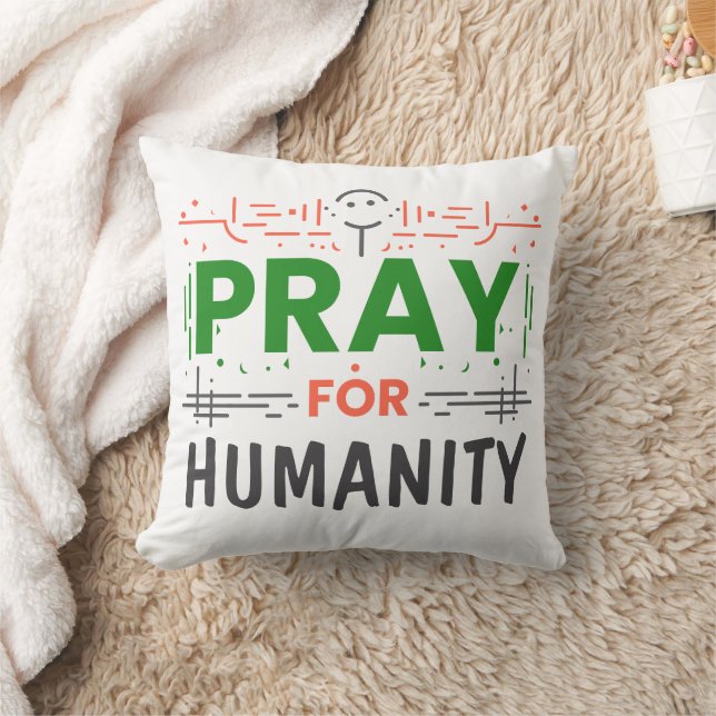 Cojín Decorativo Rezar por: Honrando a la Humanidad (Manta)