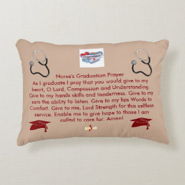 Cojín Decorativo Rezo de la graduación de la enfermera