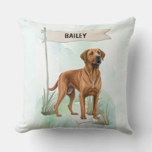 Rhodesian Ridgeback Acuarela Perro Personalizado