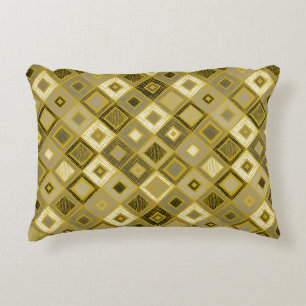 Cojín Decorativo Rhombus geométrico vintage, patrón sin fisuras.