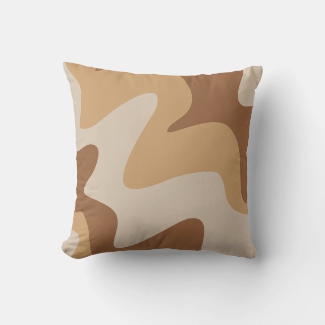 Cojín decorativo Rhythm Brown Cream (Anverso)