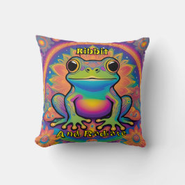 Cojín Decorativo Ribbit y Radiate Boho Frog Groovy Vibes