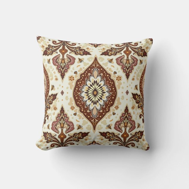 Cojín Decorativo Rich Brown Paisley Cushion (Anverso)